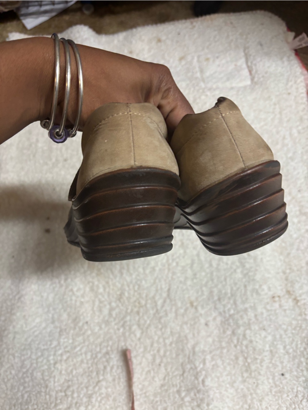 Bionica Shoes Women Mary Jane Wedge Heel Size 10 Suede Comfort - Picture 4 of 8